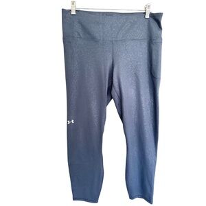 Under Armour Blue/Silver Motion Gloss Leggings Size XL
